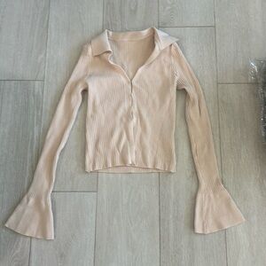 Beige, long sleeve top from honey plum